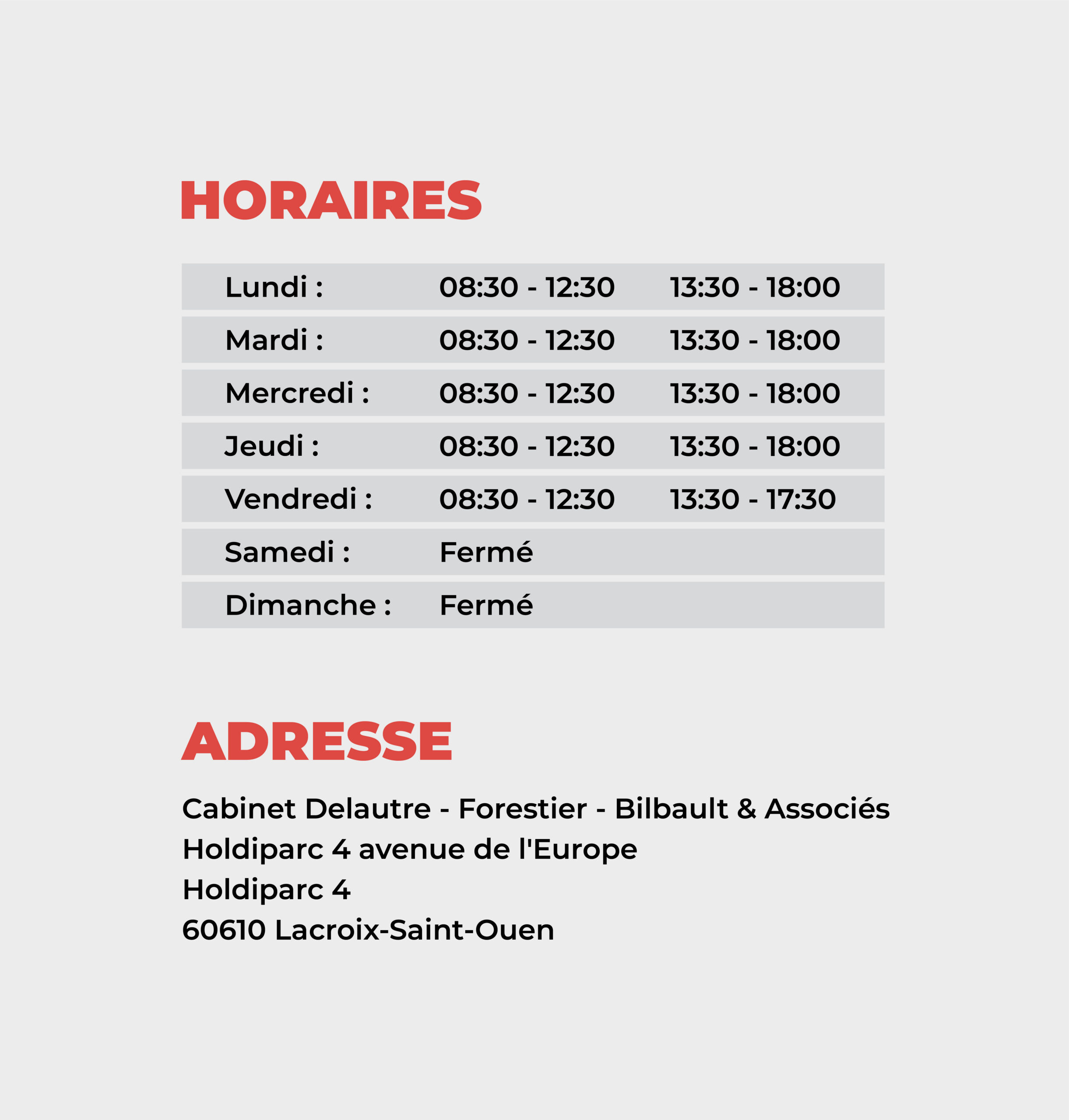 Adresse et horaires du cabinet comptable Delautre & Associés à Compiègne